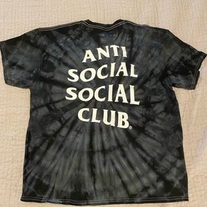 Antisocial club tie dye tshirt